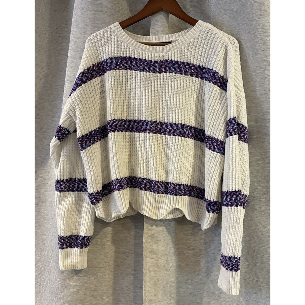 Blush & Bloom Womens Sweater Striped Pullover Size Large - Picture 2 of 5